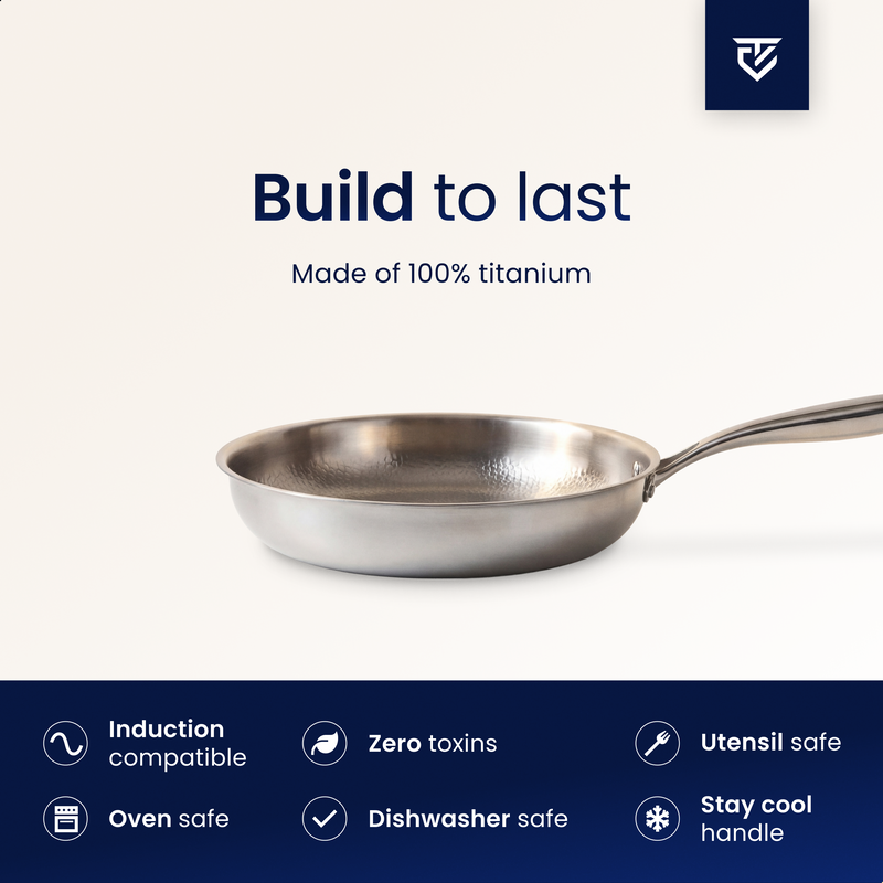 Titanium Fry Pan Pro® | Perfect Non-Stick Cooking without Chemicals!