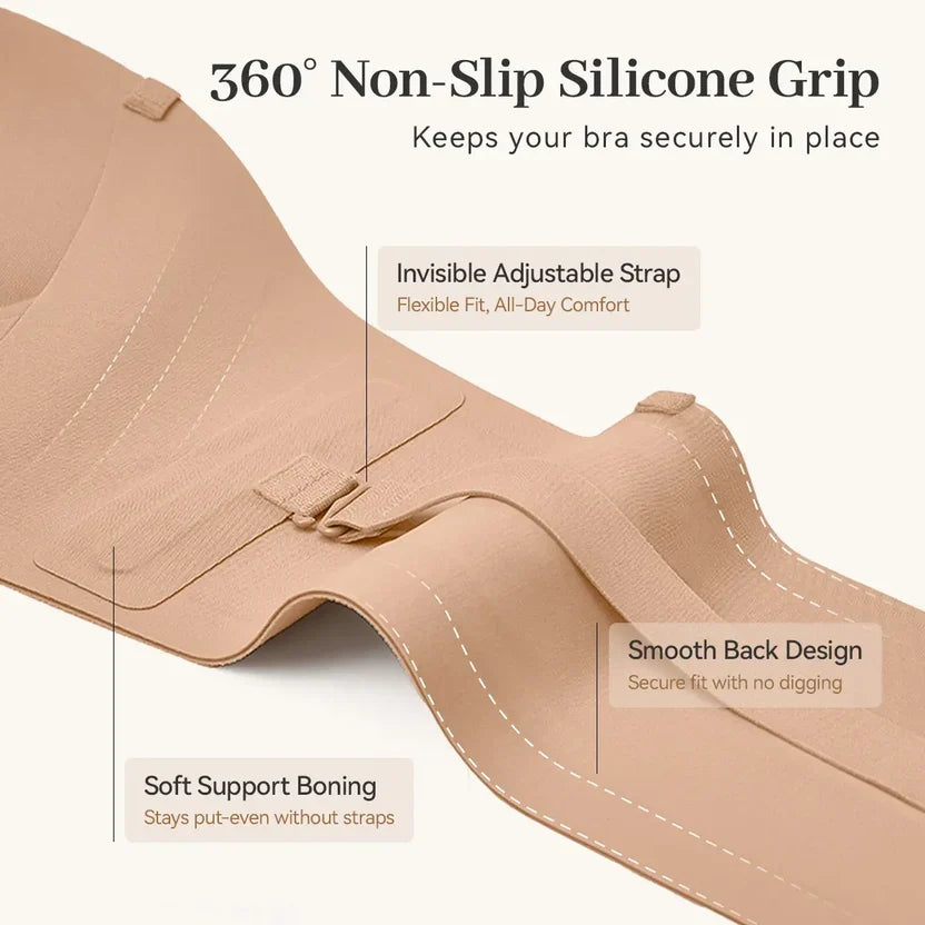 Salda Strapless Bra — Front-Closure Push-Up