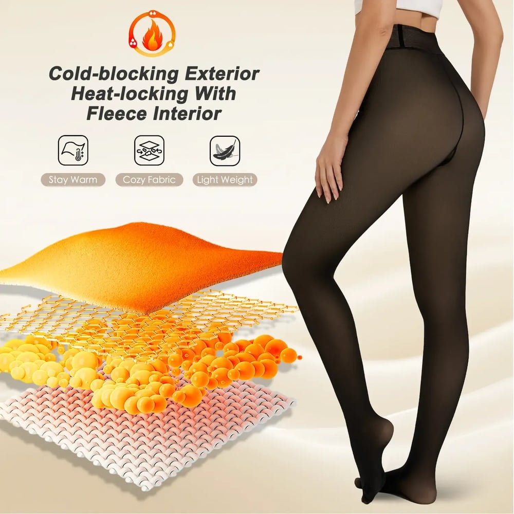 65K+ SOLD!🏆Fleece Lined Tights One-Lined Seams both front and back!
