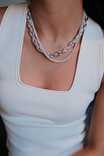 Dani Tennis Necklace - Gold