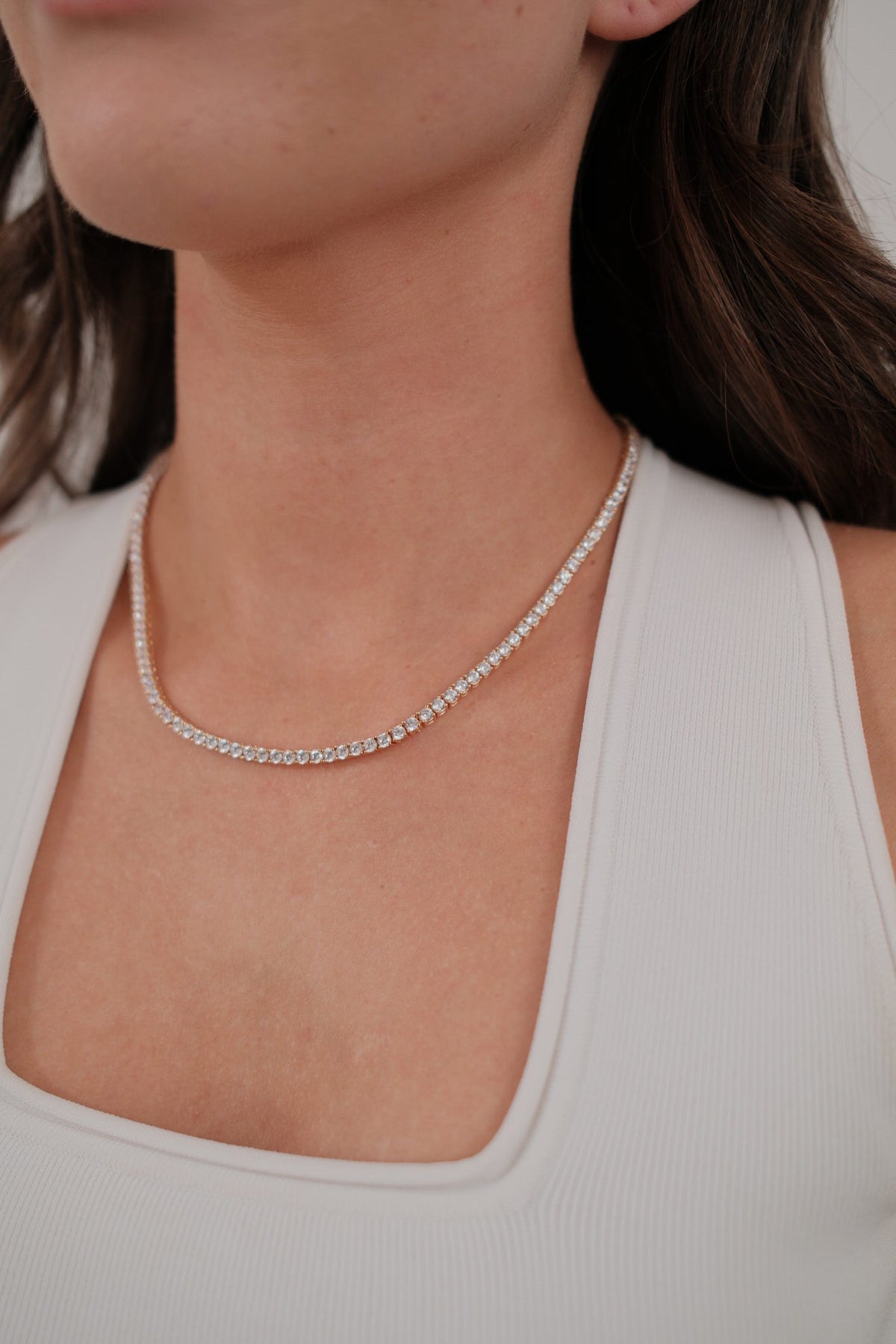 Dani Tennis Necklace - Gold