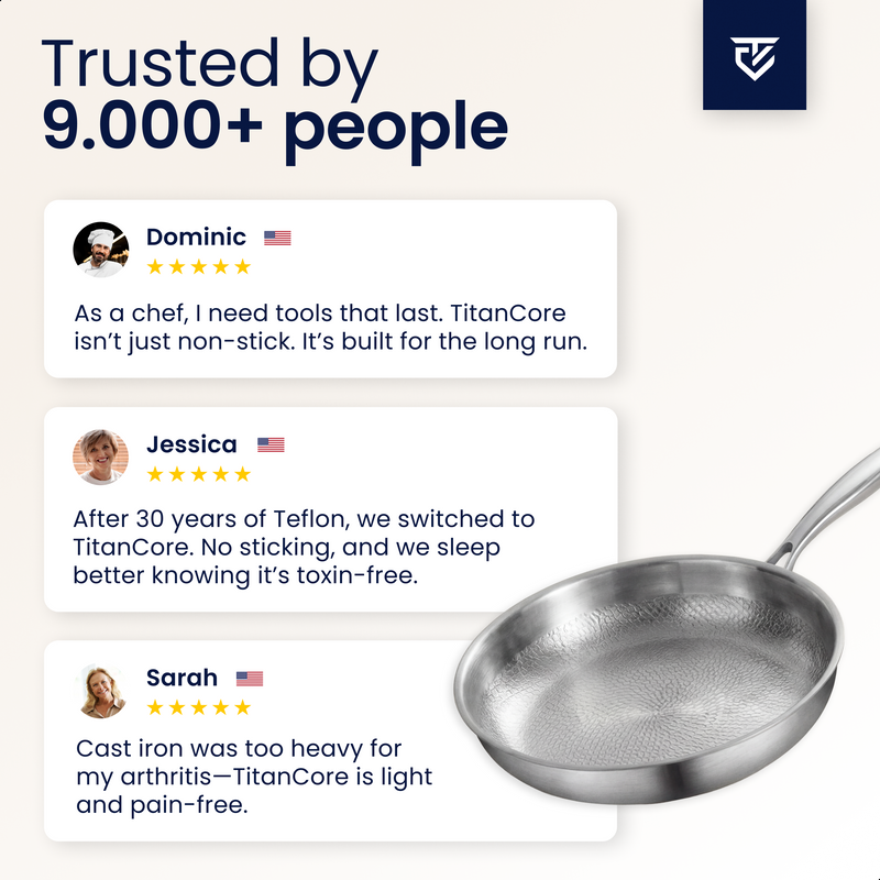 Titanium Fry Pan Pro® | Perfect Non-Stick Cooking without Chemicals!