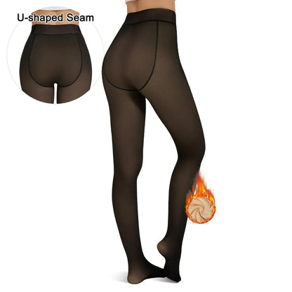 65K+ SOLD!🏆Fleece Lined Tights One-Lined Seams both front and back!