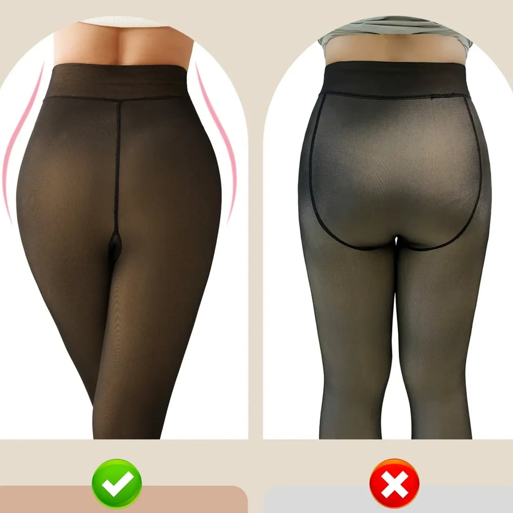 65K+ SOLD!🏆Fleece Lined Tights One-Lined Seams both front and back!