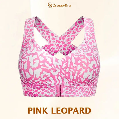 CrossyBra - Cross Back Front Closure Wireless Posture Support Bra