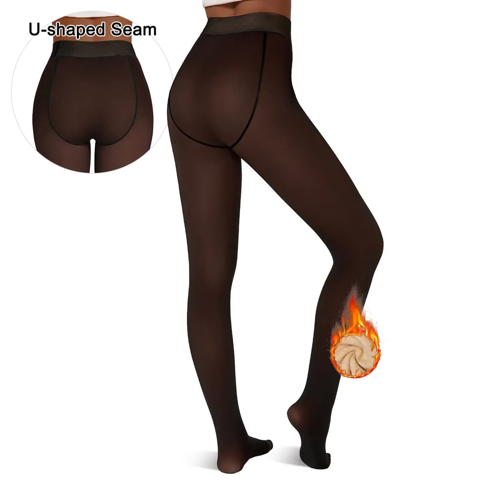 65K+ SOLD!🏆Fleece Lined Tights One-Lined Seams both front and back!