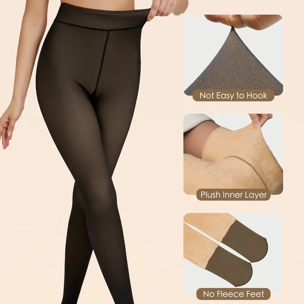 65K+ SOLD!🏆Fleece Lined Tights One-Lined Seams both front and back!