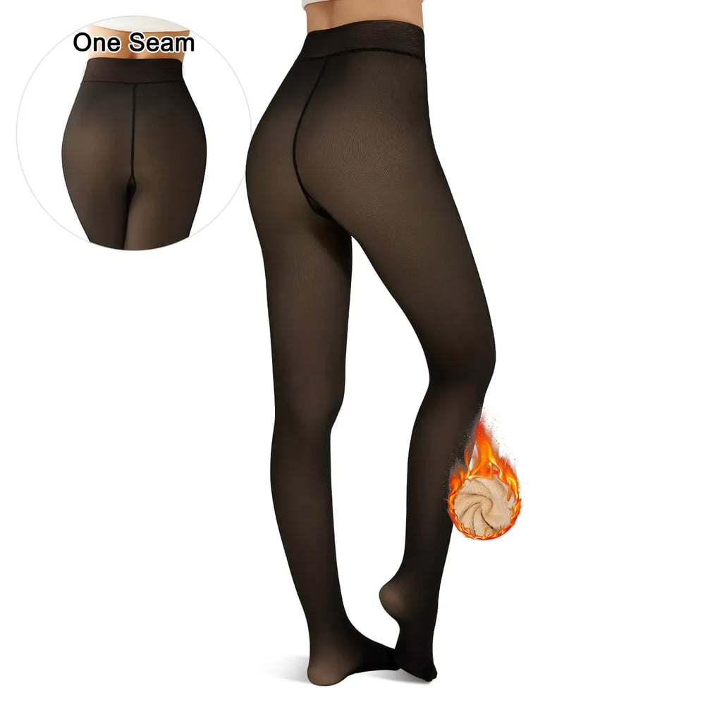 65K+ SOLD!🏆Fleece Lined Tights One-Lined Seams both front and back!