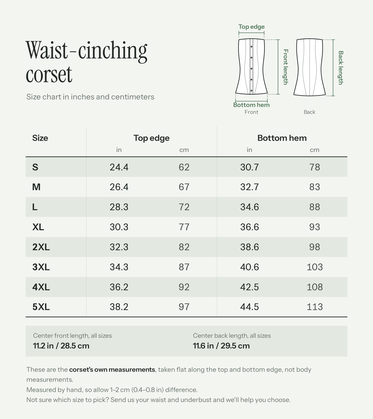 Perfect waist-cinching corset